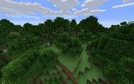 Players won't run out of wood easily in forest biomes (Image via Mojang)